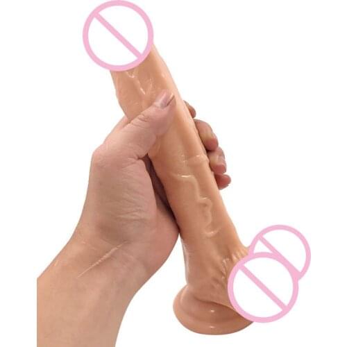 Adult Sex Products 9.8" King Size Soft Ribbed Super Realistic Huge Dildos Sucker Big Artificial Penis for Women Plus Long dildo