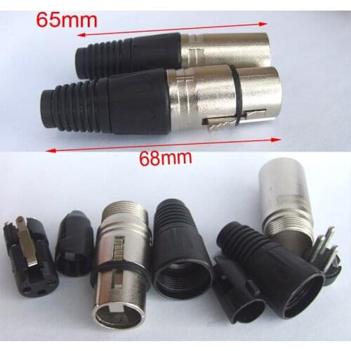 MALE XLR 3 PIN + XLR Female socket MIC MICROPHONE CABLE PLUG CONNECTORS