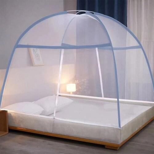 Folding Mosquito Net Portable Automatic Pop Up Breathable Netting Tent Bed Curtain With Frame Net for Adult Girl Room Decoration