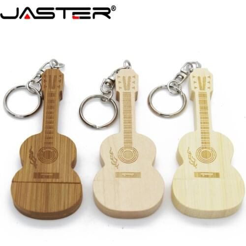 JASTER wooden Guitar LOGO usb flash drive 4GB 8GB 16GB 32GB 64GB usb 2.0 pendrive Christmas gifts