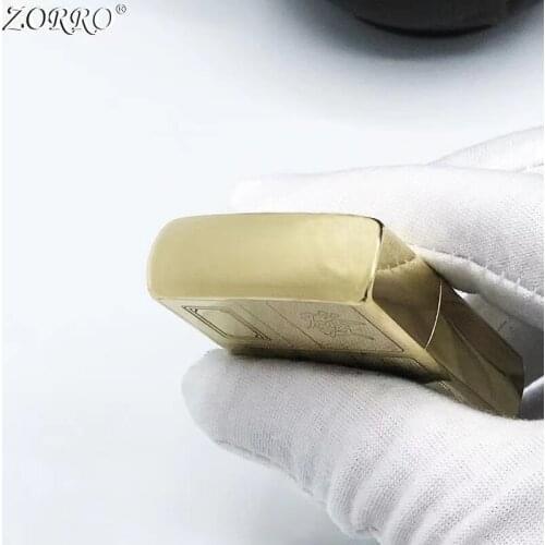 Zorro Pure Copper Kerosene Lighter Carved Chinese style Mahjong Toy Design Personalized Creative Gift