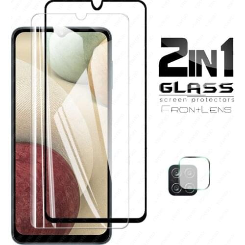 2 In 1 Protective Glass for Samsung A12 Phone Screen Protectors Camera Glass on For Galaxy A12 Samsunga12 A125 Light Film Glas
