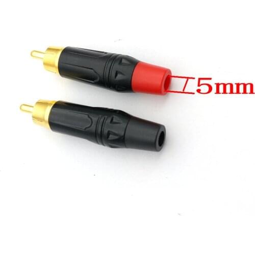 20pcs/100pcs Copper Gold Plated RCA Male Plug soldering connector adapter