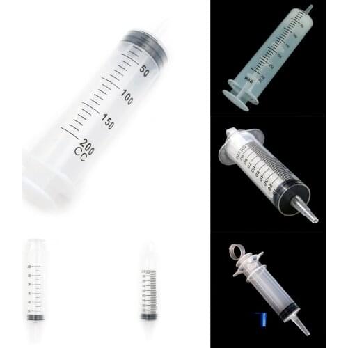 3/5/10/20/30/50/60/80/100/200/300ML Small/Large Capacity Plastic Syringe Measuring Nutrient Sterile Reusable Lab Kitchen Tool