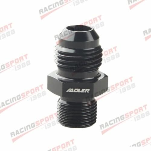 -6 AN AN6 Male Flare To M12 x 1.0 Metric Straight Thread Fitting Adapter Black
