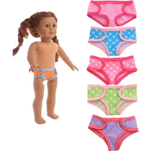 6 styles Dolls Panties Doll accessories Princess Doll Clothes Fit 18 inch Clothes Baby Birthday birthday Gift