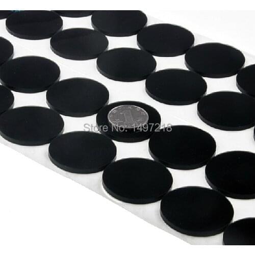 100 PCS 20mm x 3mm black anti slip silicone rubber plastic bumper damper shock absorber 3M self-adhesive silicone feet pads
