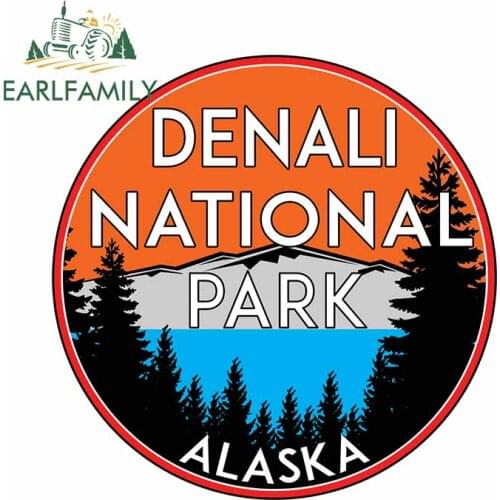 EARLFAMILY 13cm x 13cm For DENALI NATIONAL PARK ALASKA Vinyl Car Stickers Auto Refrigerator Decal Bumper Sunscreen Decoration