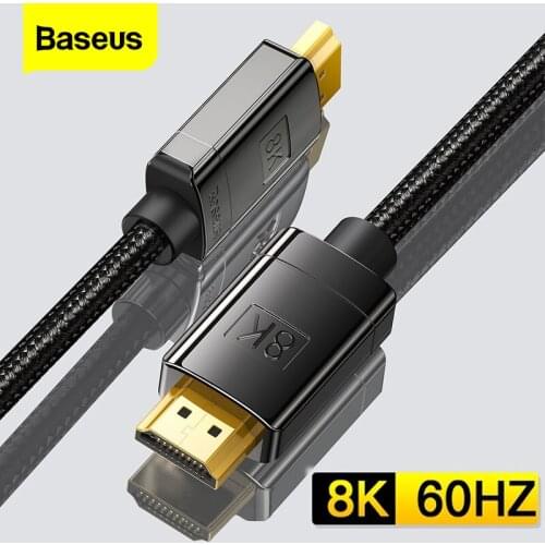 Baseus 8K HDMI-compatible to HD 2.1 Cable 48Gbps Digital Cable For PS5 Laptop TV Monitor Projectors 8k/60Hz 4K/120Hz Video Wire