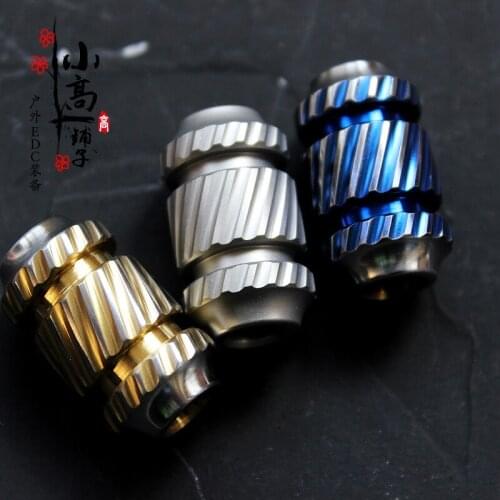 Titanium Alloy EDC Paracord Beads Alloy Knife Pendant Umbrella Rope Fall Outdoor Knife Pendant Phone Pendant