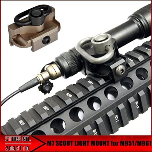 Element Quick Release Detach Push Button Sling Swivel Adapter Set for M951/M961 Flashlight Mount Base Connecting Sling Ring