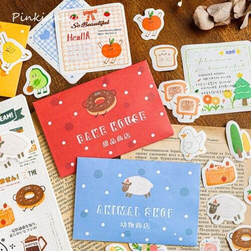 32 pcs/pack Cartoon junkJournal Decorative Stickers Scrapbooking Stick Label Diary Album Stationery Retro stamp plant Sticker