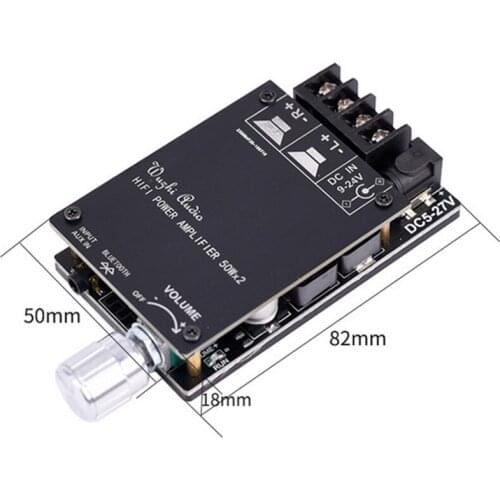 DIY Speakers Professional HIFI Audio Amplifier Module TPA3116D2 with Filter Stereo Bluetooth 5.0 Digital Amplifier Board DC5-24V
