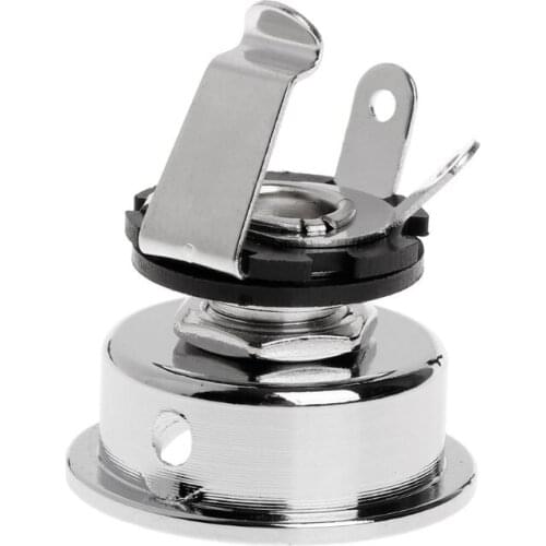 For 6.35mm Plug Electrosocket TL Silver Electric Guitar Socket Jack Plate