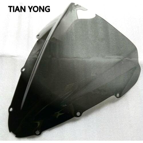 For Honda CBR 600 F4I CBR600 f4i 2001 2002 2003 2004 2005 2006 2007 cbr Black Windshield WindScreen Double Bubble