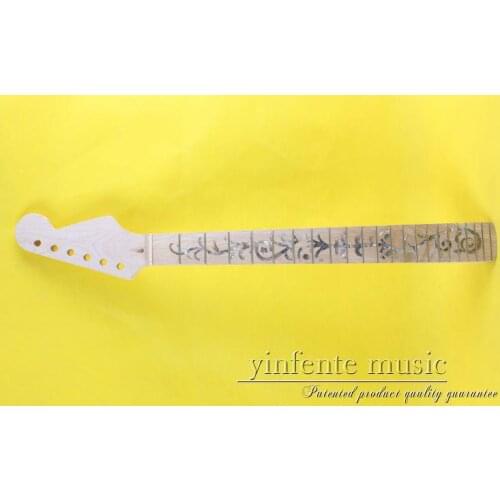 One 22 fret Unfinished electric guitar neck 0107# maple made maple fingerboard
