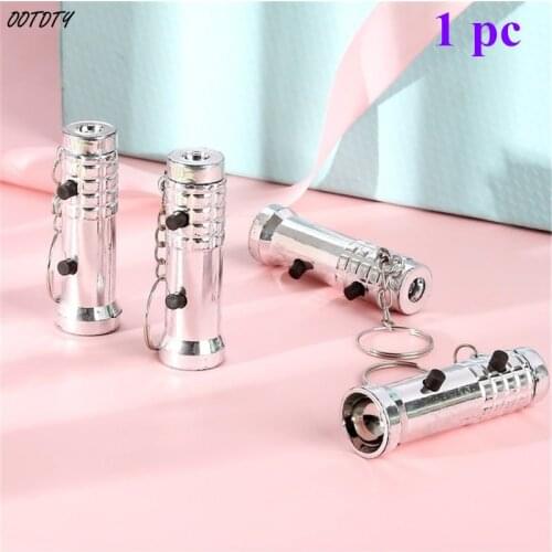 OOTDTY 1PC 2in1 Mini Flashlight Detector UV Light Keychain Kids Toy Gift