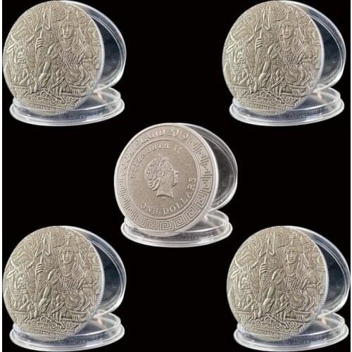 5PCS SHIVA Commemorative Bronze Coins Elizabeth II Collectibles Gifts Non-Currency