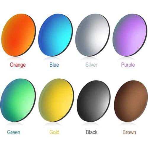 Polarized lenses for prescription sunglasses myopia/astigmatism orange/blue/silver/purple/green/gold/black/brown driving