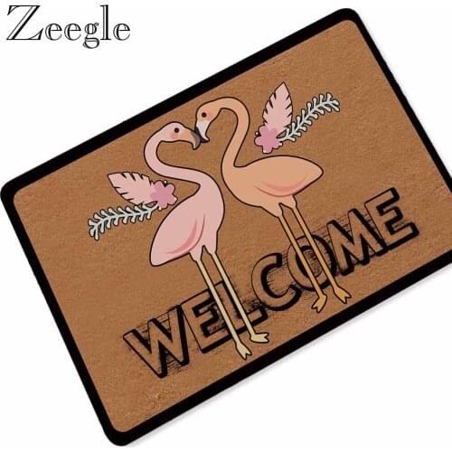 Zeegle Animal Printed Rubber Rugs Doormat Non-slip Floor Welcom Carpet Outdoor Anti Slip Kitchen Mat And Hallway Area Rugs