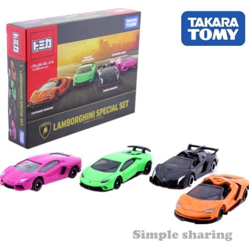 Takara Tomy Tomica Lamborghini Special Set Diecast Miniature Car Roadster Model Kit Funny Magic Baby Toys Hot Pop Kids Doll