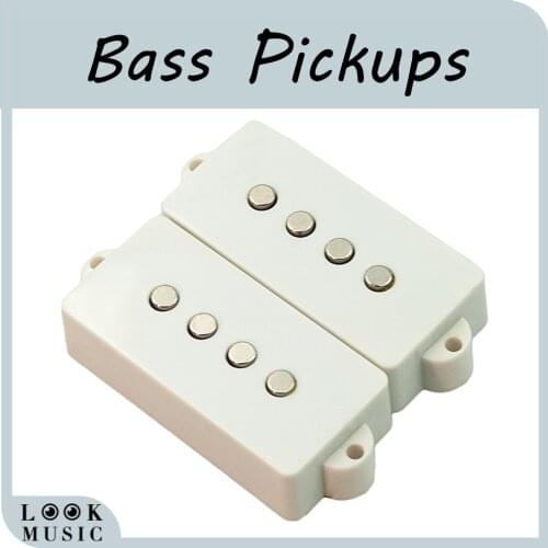 Traditional Split Open Type 4 String Precision P-Bass Guitar Pickup For Electric Bass Guitar Parts White