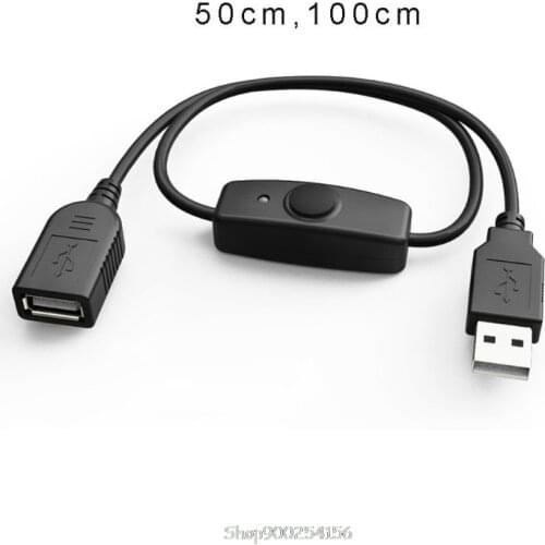Data Sync USB 2.0 Extender Cord USB Extension Cable With ON OFF Switch LED Indicator for Raspberry Pi PC USB USB N05 20 Dropship