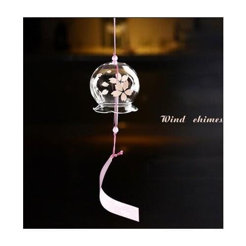 Japanese Style And Wind Hand-Painted Glass Wind Chime Ornaments Creative Home Accessories Valentines Day Gift