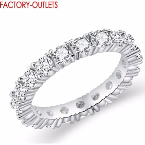 Genuine 925 Sterling Silver Rings For Women Sparkling Crystall Rings Fashion Jewelry For Women Girls Dating Wedding Anniversary