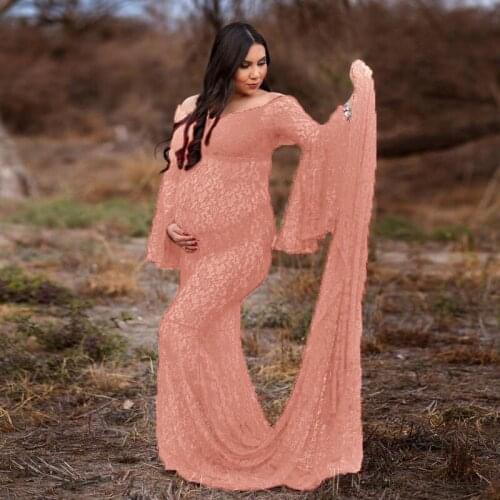 Sexy maternity dress pregnant women wedding photography maxi dress photographs taken props for pregnant womens clothes