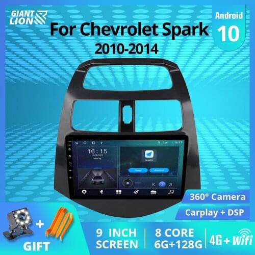 2DIN Android10.0 Car Radio For Chevrolet Spark 2010-2014 GPS Navigation Stereo Receiver Car Multimedia Player DSP Auto Radio IGO