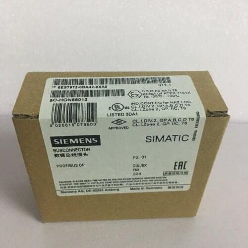 6ES7972-0BA42-0XA0 6ES7 972-0BA42-0XA0 PLC DP communication connector brand new