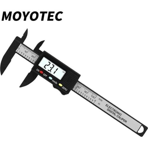 MOYOTEC Mini 0-100mm LCD Digital Electronic Carbon Fiber Vernier Caliper Measuring Tool Household Tool