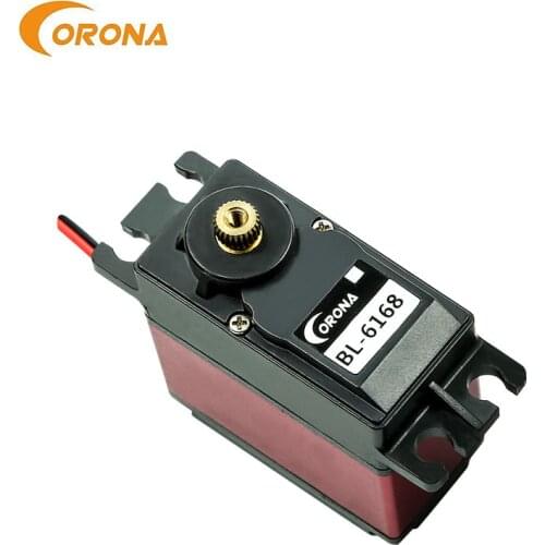 CORONA BL6168 High-voltage 4.8V 6.4V High-power DC brushless Servo For steering robot Metal Gear 64g 25KG 32KG