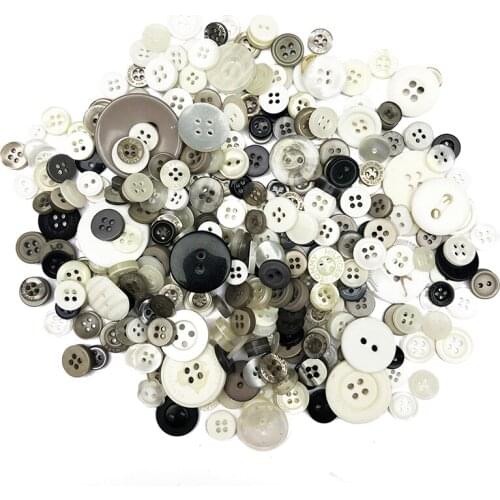 Happymems 80g Black White Sewing Button For Clothing Crafts Switch Plastic Button Decorative Handmade Scrapbooking Accessory