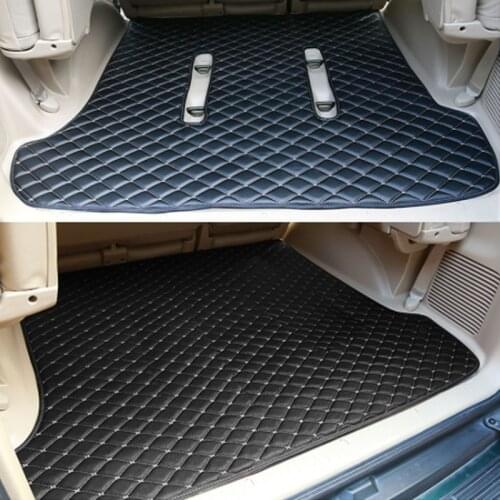 Leather Car Rear Trunk Floor Mat Carpets For Toyota Land Cruiser Prado 120 FJ120 2003 2004 2005 2006 2007 2008 2009 Auto parts