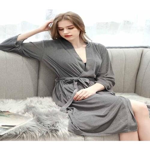 Lovers Fashion Bathrobe Kimono Bathing Wraps Peignoir Nightclothes Bedgown for Female Housecoat