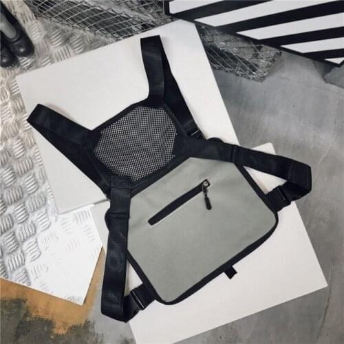 Fashion Chest Rig Bag Reflective Vest Hip Hop Harness Chest Pack Front Waist Pouch Backpack Streetwear Functional