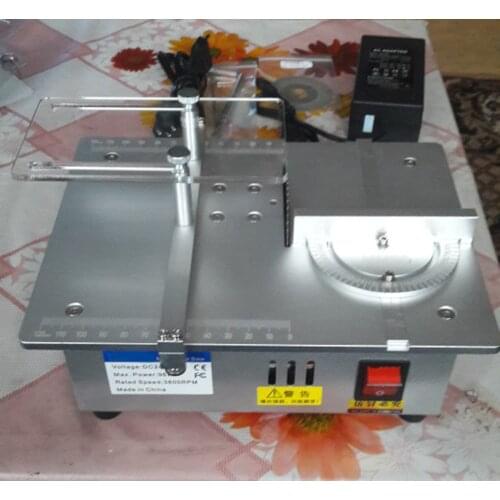 Mini Table Saw Cutter Handmade Woodworking Grinding Polishing Bench Saw DIY Model Cutting Saw Machinery Tool Metal Frame