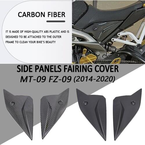NEW 2014-2020 Motorcycle Side Panels Cover Fairing Cowl Plate Cover Carbon / Black For Yamaha MT-09 MT 09 MT09 FZ-09 FZ 09 FZ09