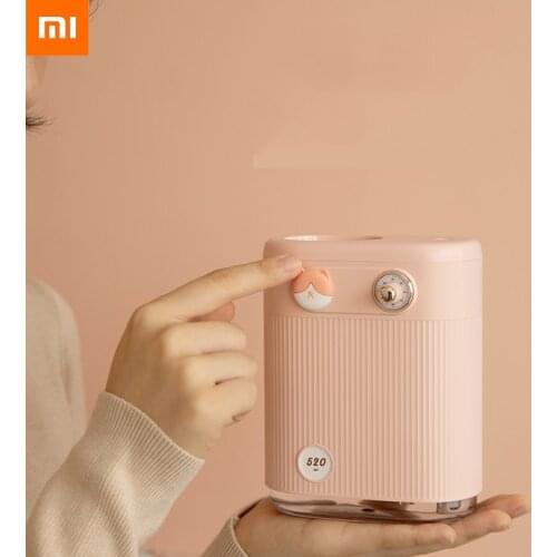 New XIaomi Small and Portable Adjustable Fog Volume Power and Water Shortage Silent Humidification 7 Colors Light