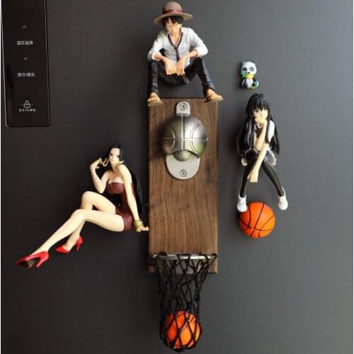 One Piece Luffy 3D Three-dimensional Refrigerator Magnet Basketball Bottle Opener Anime Decoration Refrigerator Magnet magnets