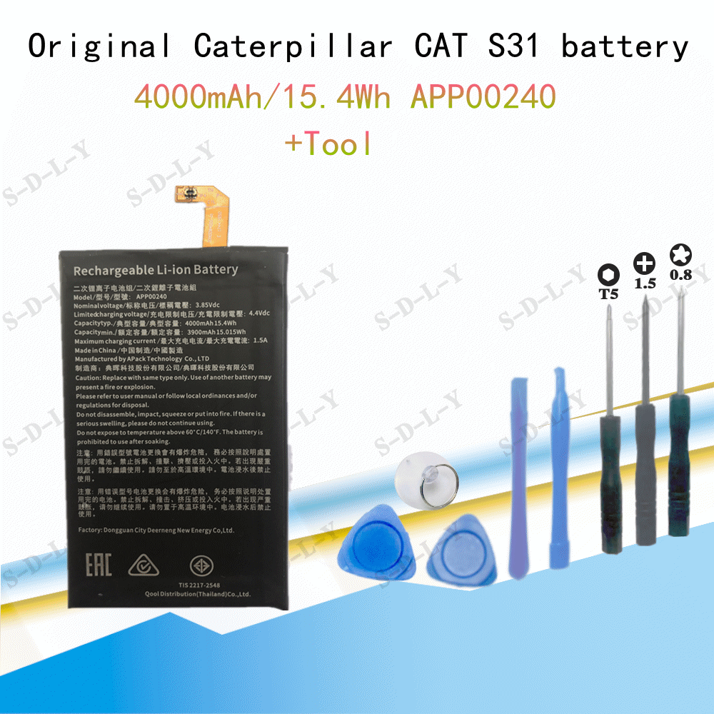 Original 4000mAh/15.4Wh APP00240 Replacement Battery For Caterpillar CAT S31 smartphone Li-ion bateria Li-Polymer Batterie