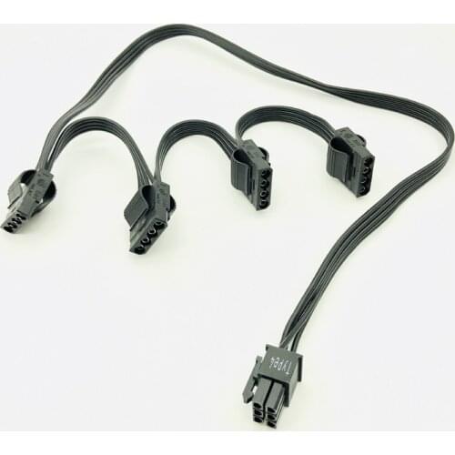 PCI-e 6Pin Male 1 to 4x Molex 4Pin Power Supply Cable Port Multiplier for CORSAIR RMx Series RM1000x RM850x RM750X RM650x RM550x