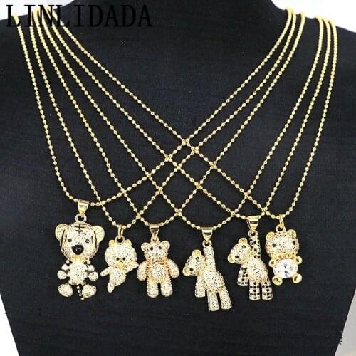 10Pcs New fashion gold plated cz animal pendant,popularCubic Zirconia jewelry pendant Necklaces accessories
