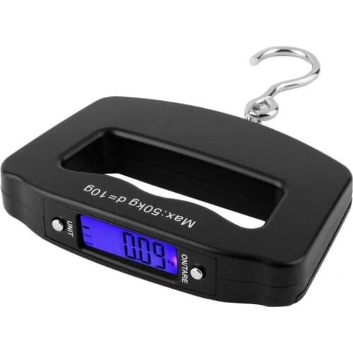 Drop Shipping Plastic Pocket Scale LCD Digital Fishing Hanging Electronic Scale Hook Weight Luggage 120mm x 80mm x25mm 50kg/10g