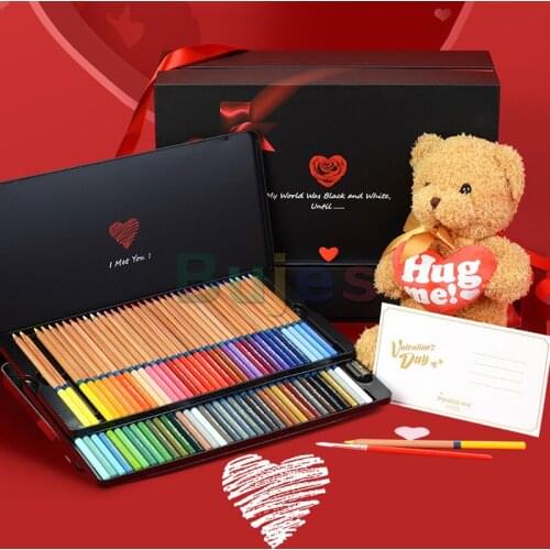 Marco Renoir 72-color Water-soluble Colored Pencil Set,Gift Box Set with Plush Toys,Birthday Gift for Girlfriend,Colored Pencils