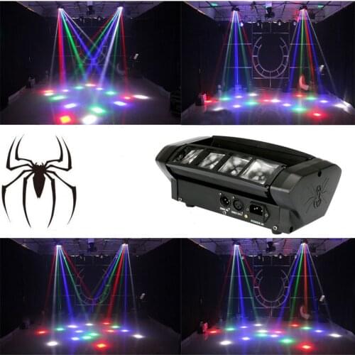 Mini Spider Moving Head Light LED 8x10W RGBW Beam Stage Dj Disco Laser show DMX512 Sound Light wedding Christmas home party lamp