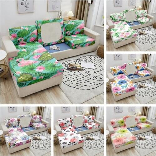 Chrysanthemum Fabric Sofa Seat Cushion Cover Living Room Furniture Protector Sofa Seat Cover For Corner Sofa Sofa Covers