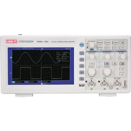 UNI-T UTD2102CEX Digital Oscilloscope 100MHz Bandwidth with USB OTG Interface 2 Channels Storage Portable Oscilloscope